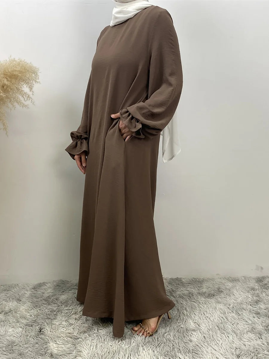 Luxury Dubai Kaftan Abaya with Pockets - Elegant Long Dress for Women | Ramadan & Eid