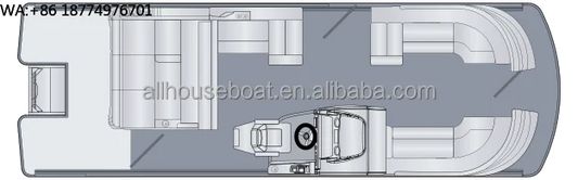 25ft Aluminum Pontoon Houseboat — Outboard Engine | 12–15 Persons