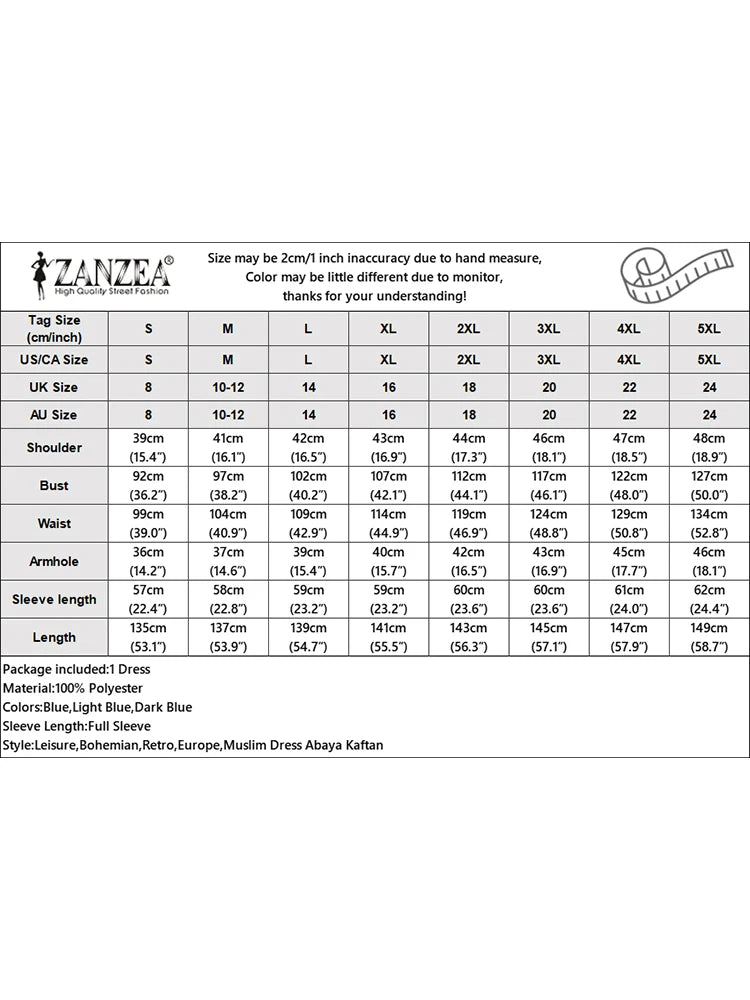 Denim Blue Long Sleeve Abaya - Loose Casual Maxi Dress