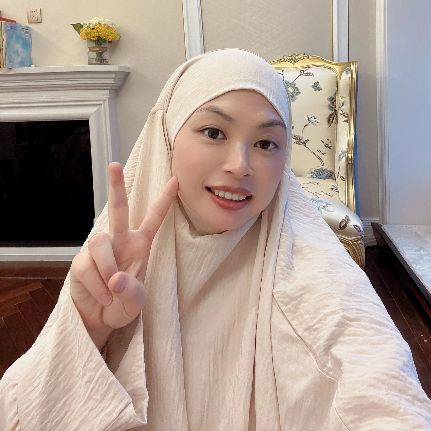 Long Khimar Prayer Set - 2 Piece Pullover Jilbab for Women