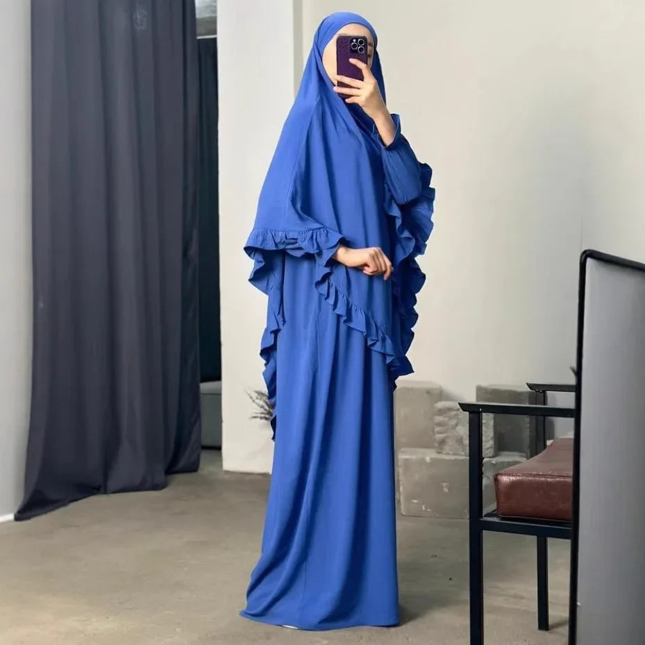 2-Piece Prayer Set - Long Khimar & Dress Abaya