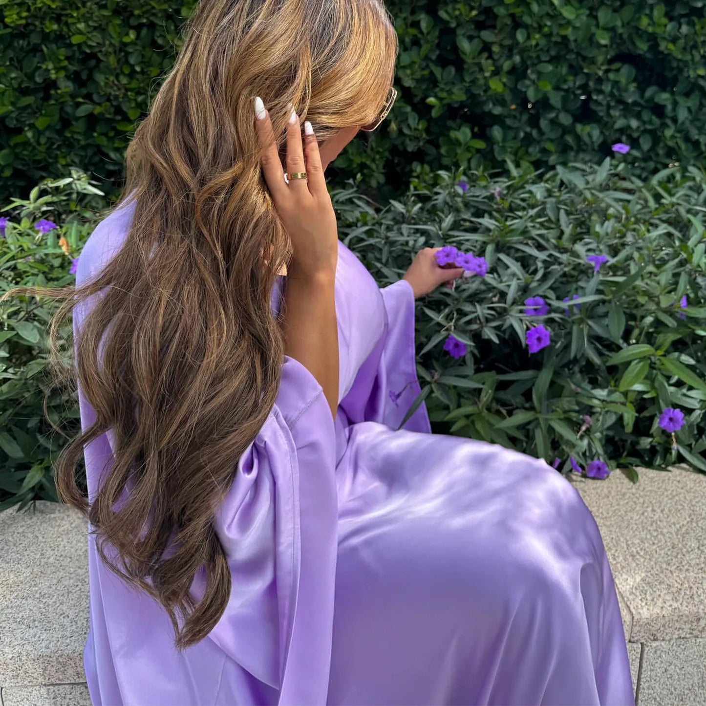 Butterfly Sleeve Abaya with Belt - Elegant Party Dress