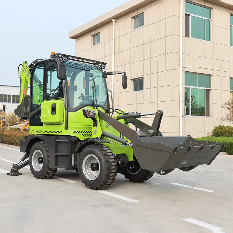 2 Ton Backhoe Loader – 24HP Tractor Excavator with 4-Wheel Drive | Heavy Duty Construction Equipment