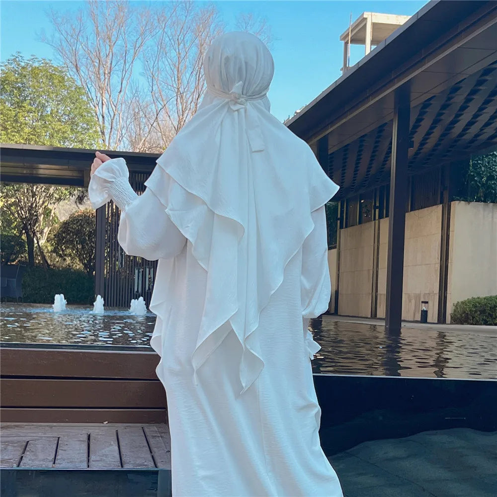 Long Khimar Prayer Garment - Overhead Hijab Pullover