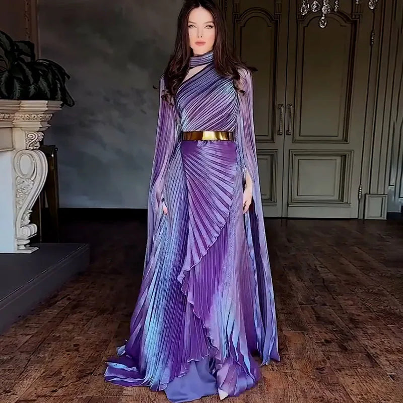 Muslim Dress Abaya Women Party Dresses Irregular Folds Jalabiya Kaftan Vestidos Arab Long Robe Ramadan Morocco Dubai Abayas