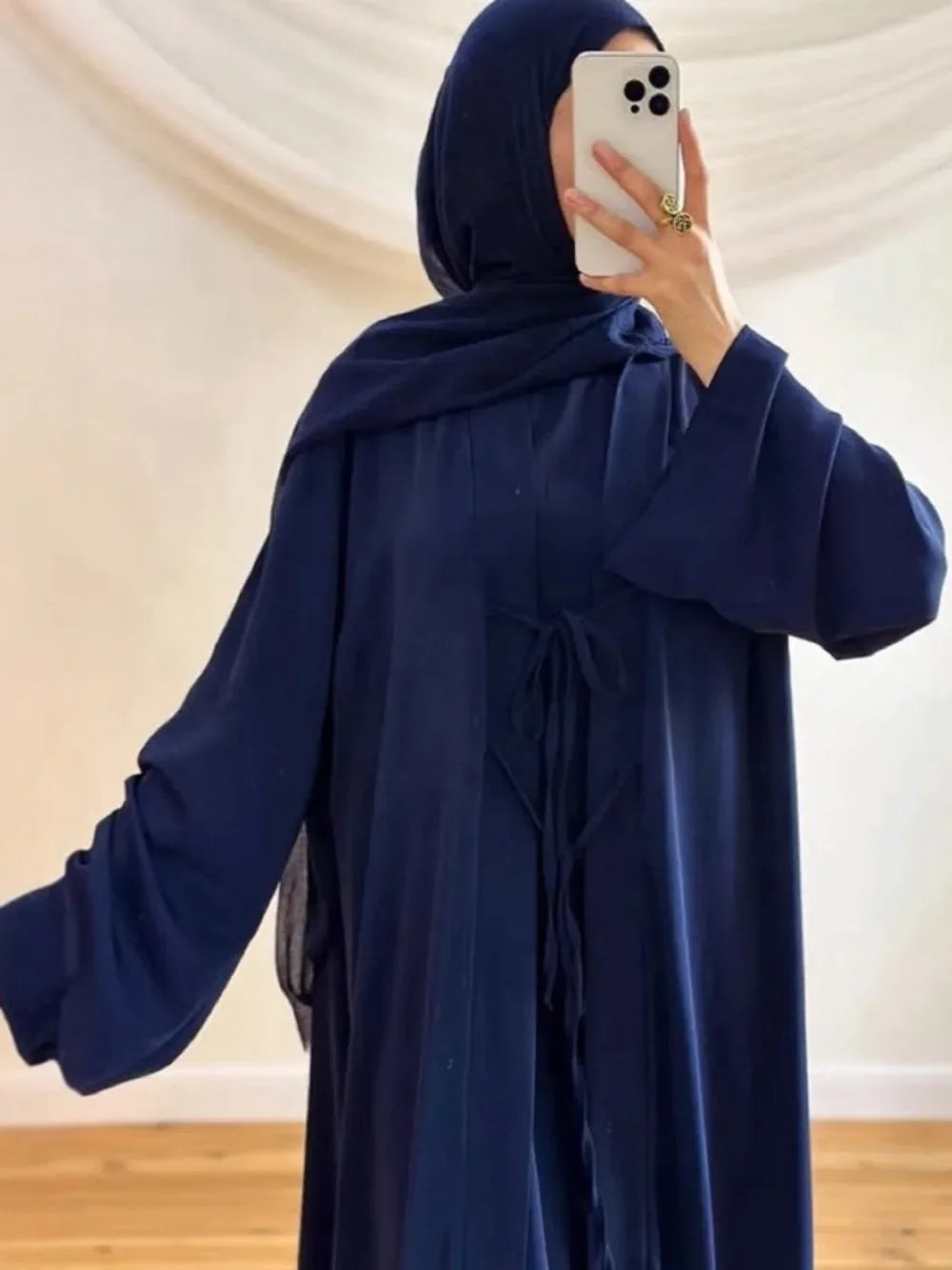 Satin 2-Piece Set - Elegant Party Abaya