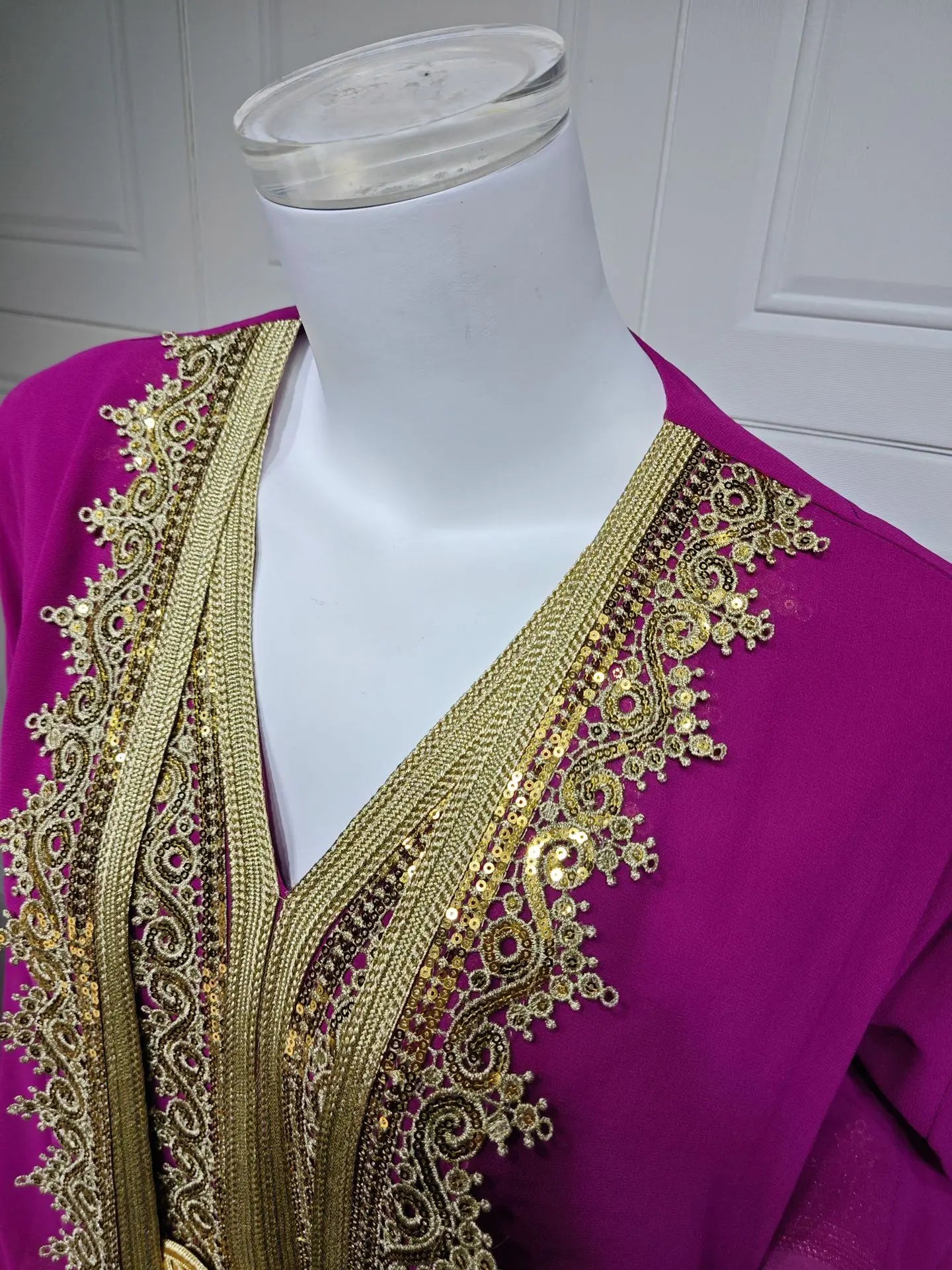 Luxury 2-Piece Kimono Cardigan & Dress Set - Embroidered Abaya