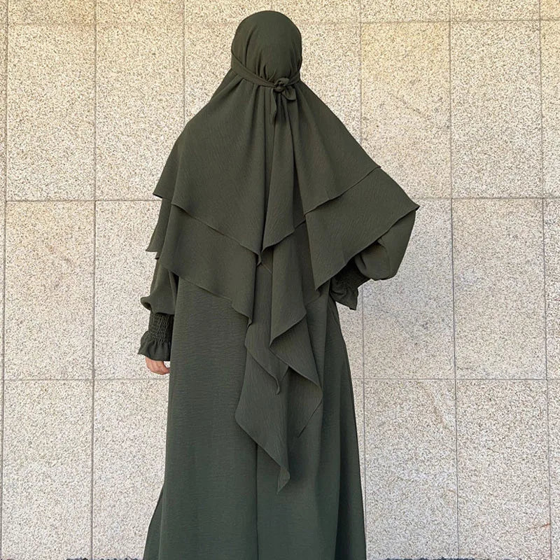 Long Khimar Prayer Garment - Overhead Hijab Pullover