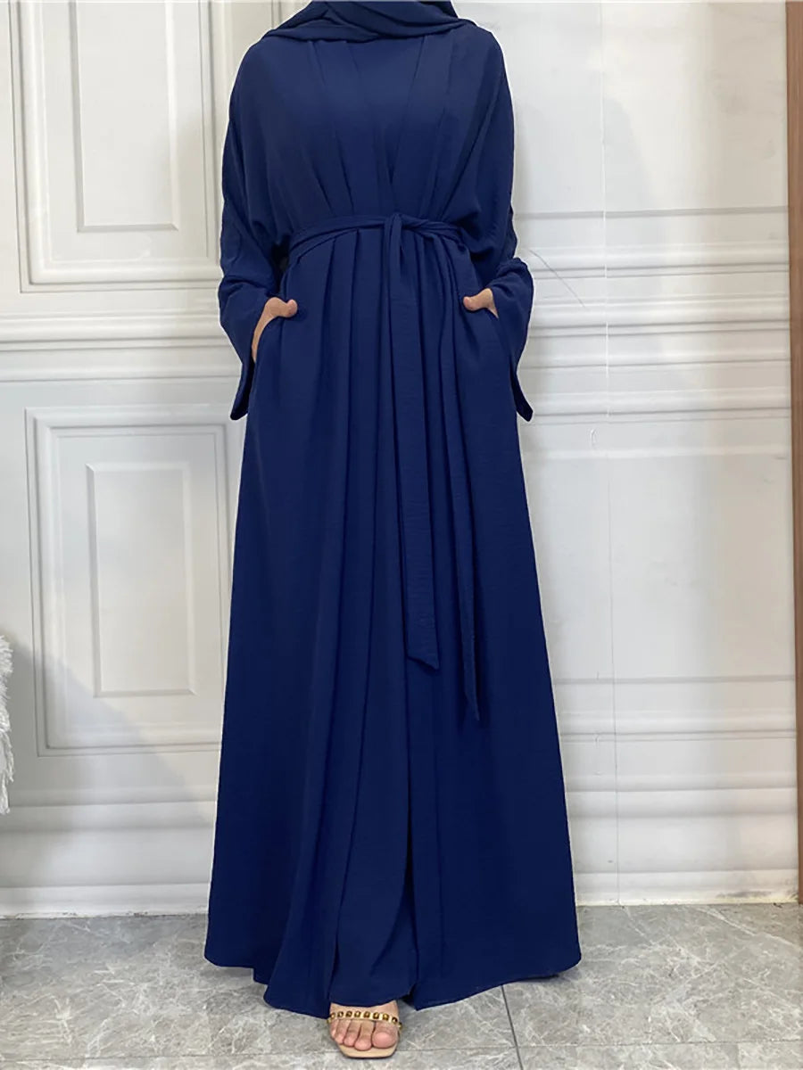 Complete Abaya Suit with Hijab - Modest Cardigan Set