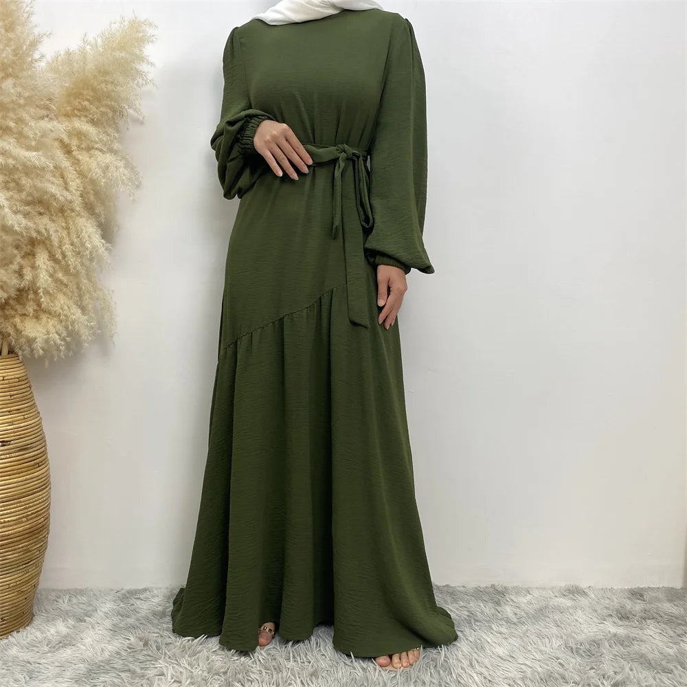 Muslim Fashion Abaya Dress - Long Sleeve Turkish Modest Wear