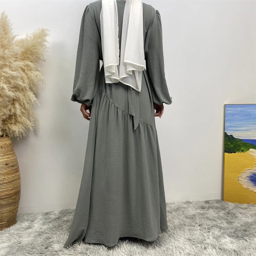 Muslim Fashion Abaya Dress - Long Sleeve Turkish Modest Wear