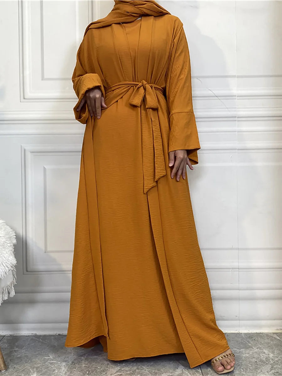 Complete Abaya Suit with Hijab - Modest Cardigan Set