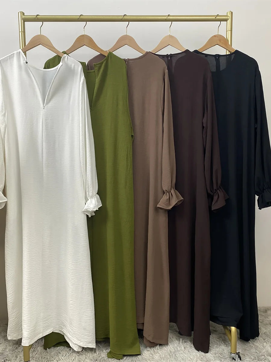 Luxury Dubai Kaftan Abaya with Pockets - Elegant Long Dress for Women | Ramadan & Eid