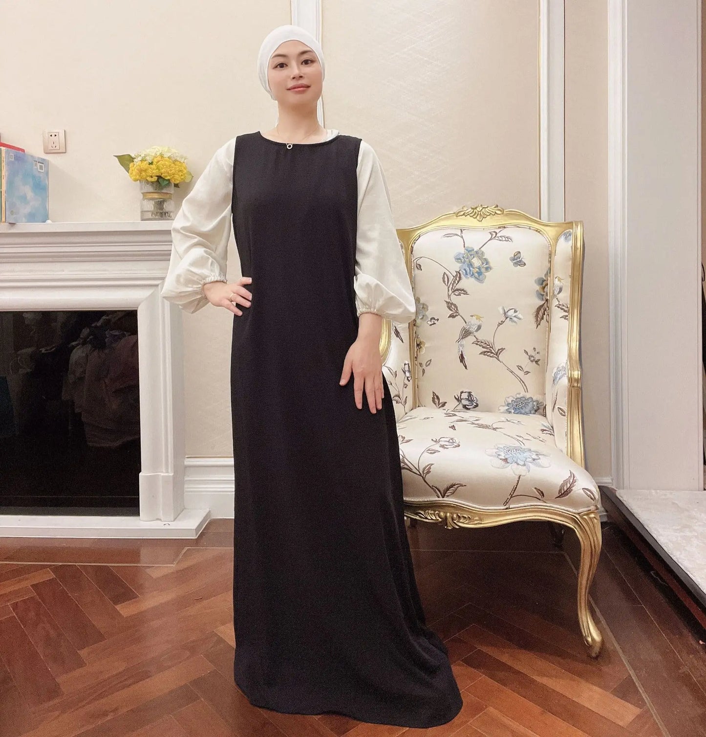 Long Khimar Prayer Set - 2 Piece Pullover Jilbab for Women