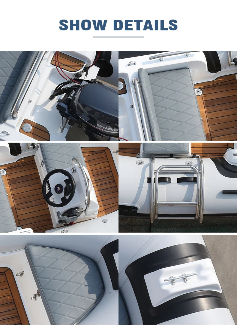 RIB360C 11.8ft Inflatable Fishing Boat - 5 Person Capacity with Console