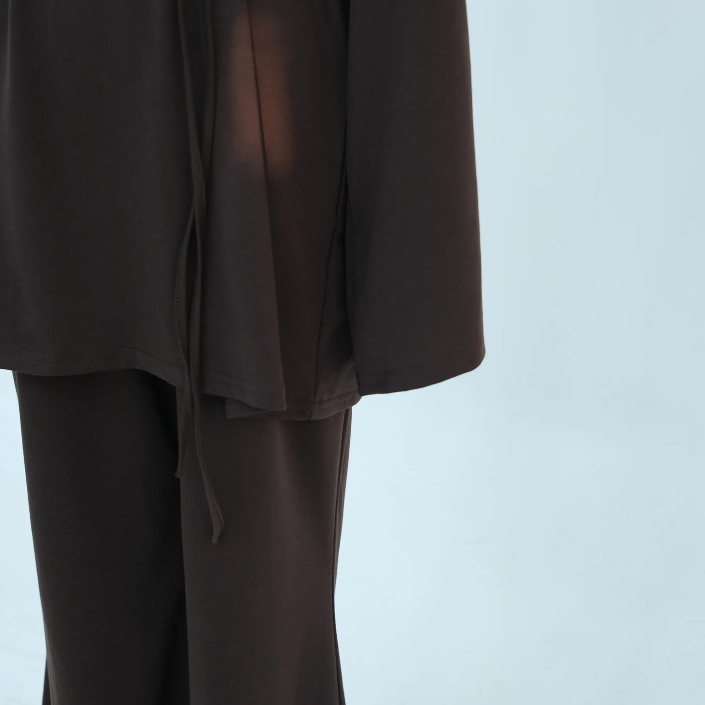 Plain 2-Piece Set - Top & Pants Modest Outfit