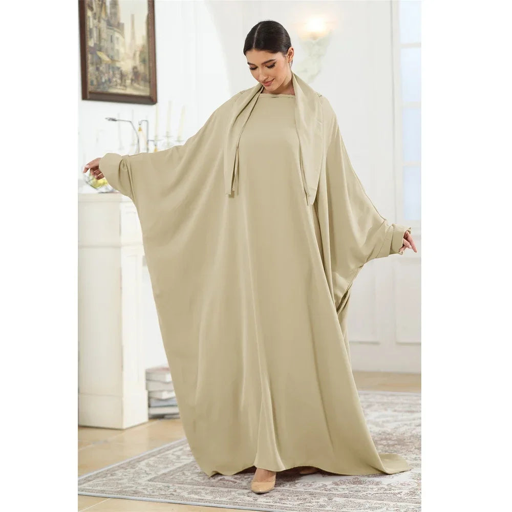 Butterfly Sleeve Prayer Abaya - Modest Ramadan Kaftan