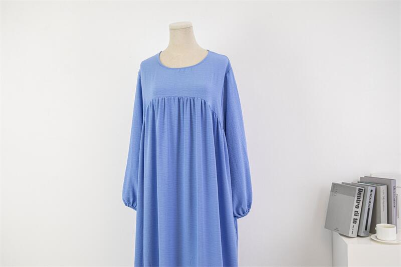 Loose Maxi Dress with Pockets - Full Sleeve Casual Abaya