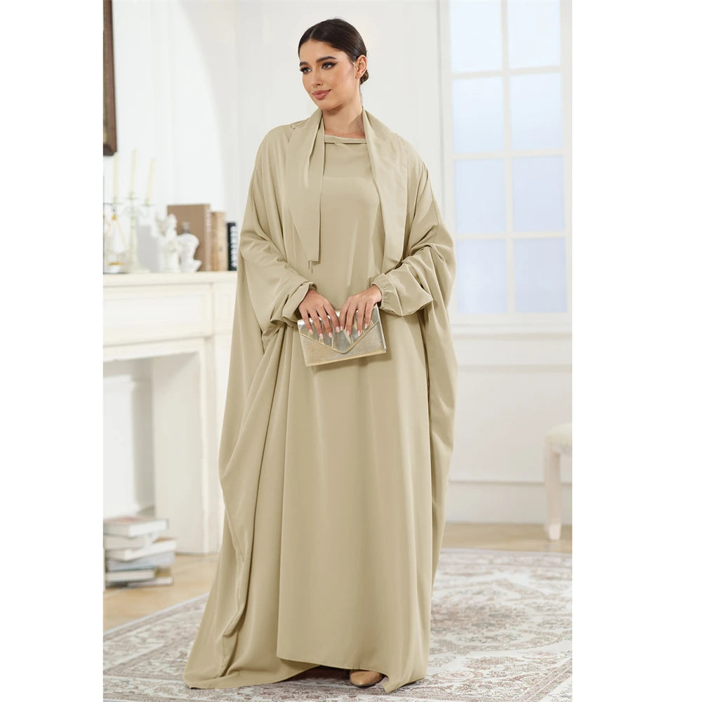 Butterfly Sleeve Prayer Abaya - Modest Ramadan Kaftan