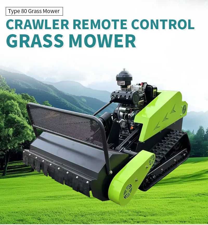 80cm Remote-Control Crawler Weeding Machine – Professional Orchard Grass Cutter