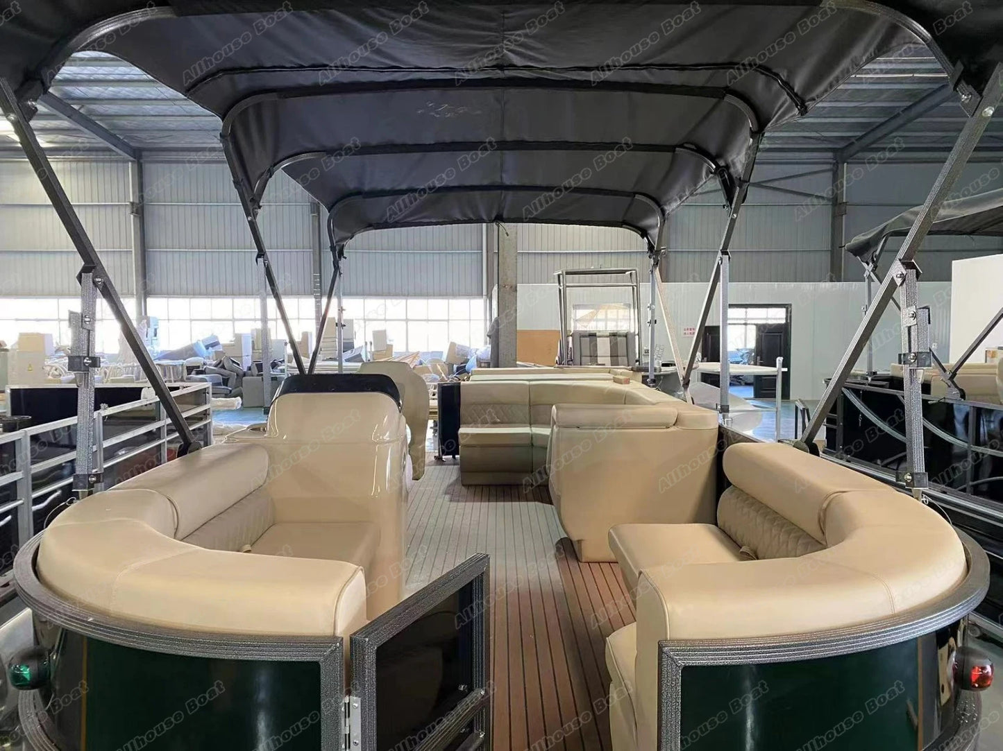 25ft Aluminum Pontoon Houseboat — Outboard Engine | 12–15 Persons