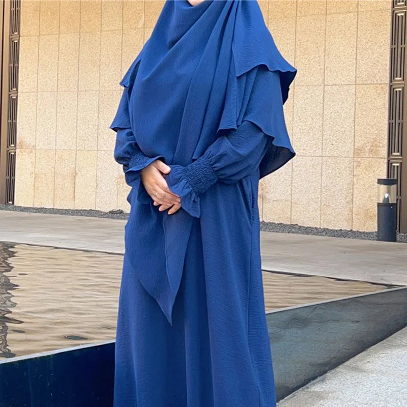Long Khimar Prayer Garment - Overhead Hijab Pullover