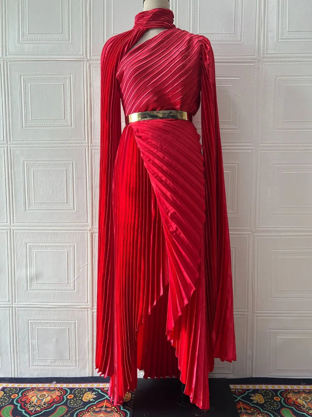 Muslim Dress Abaya Women Party Dresses Irregular Folds Jalabiya Kaftan Vestidos Arab Long Robe Ramadan Morocco Dubai Abayas