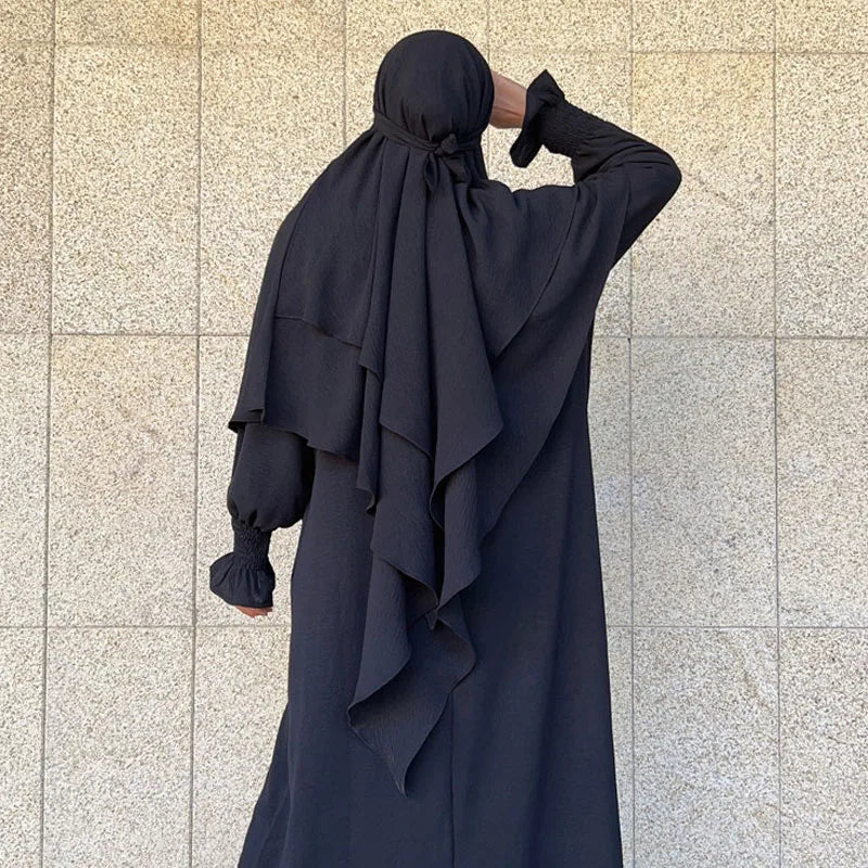 Long Khimar Prayer Garment - Overhead Hijab Pullover