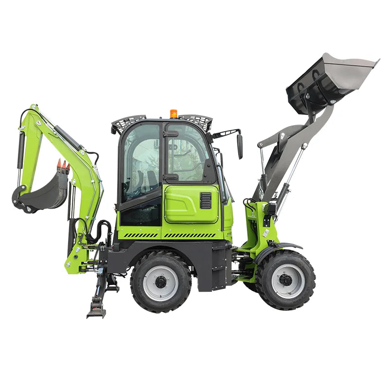 2 Ton Backhoe Loader – 24HP Tractor Excavator with 4-Wheel Drive | Heavy Duty Construction Equipment