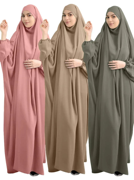 Hooded Prayer Dress - Long Khimar Abaya for Women