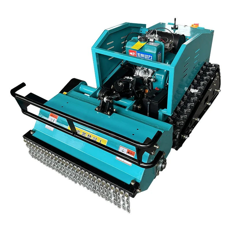 80cm Remote-Control Crawler Weeding Machine – Professional Orchard Grass Cutter