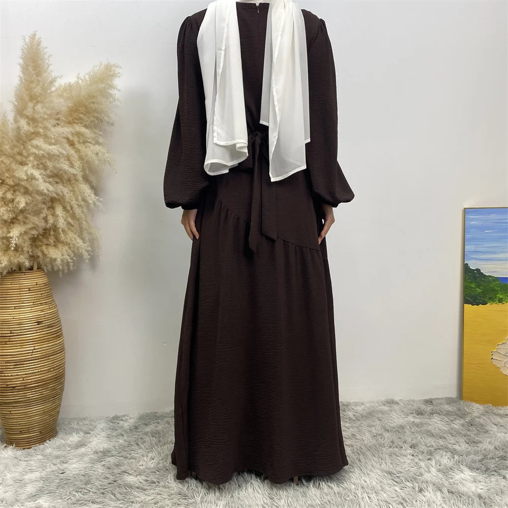 Muslim Fashion Abaya Dress - Long Sleeve Turkish Modest Wear