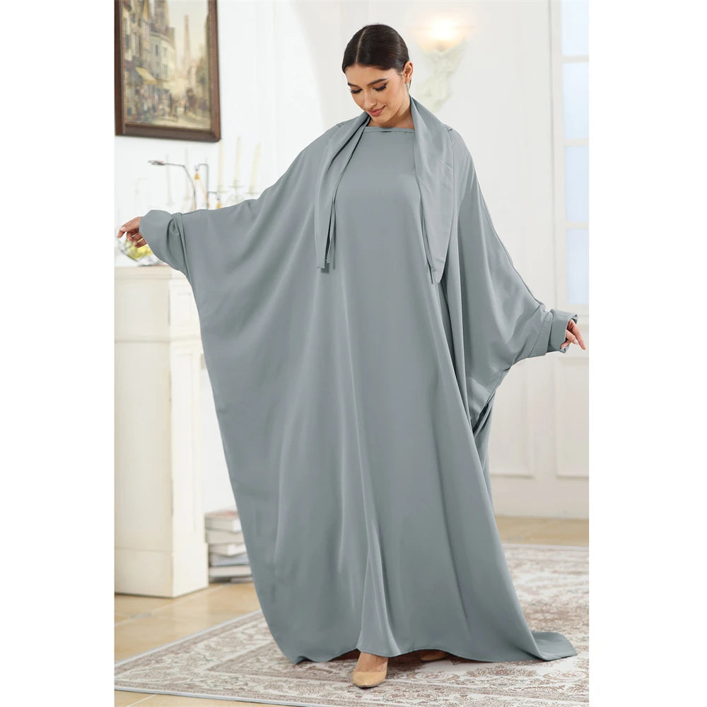 Butterfly Sleeve Prayer Abaya - Modest Ramadan Kaftan