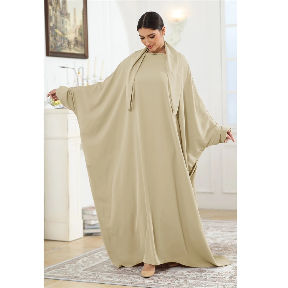 Butterfly Sleeve Prayer Abaya - Modest Ramadan Kaftan