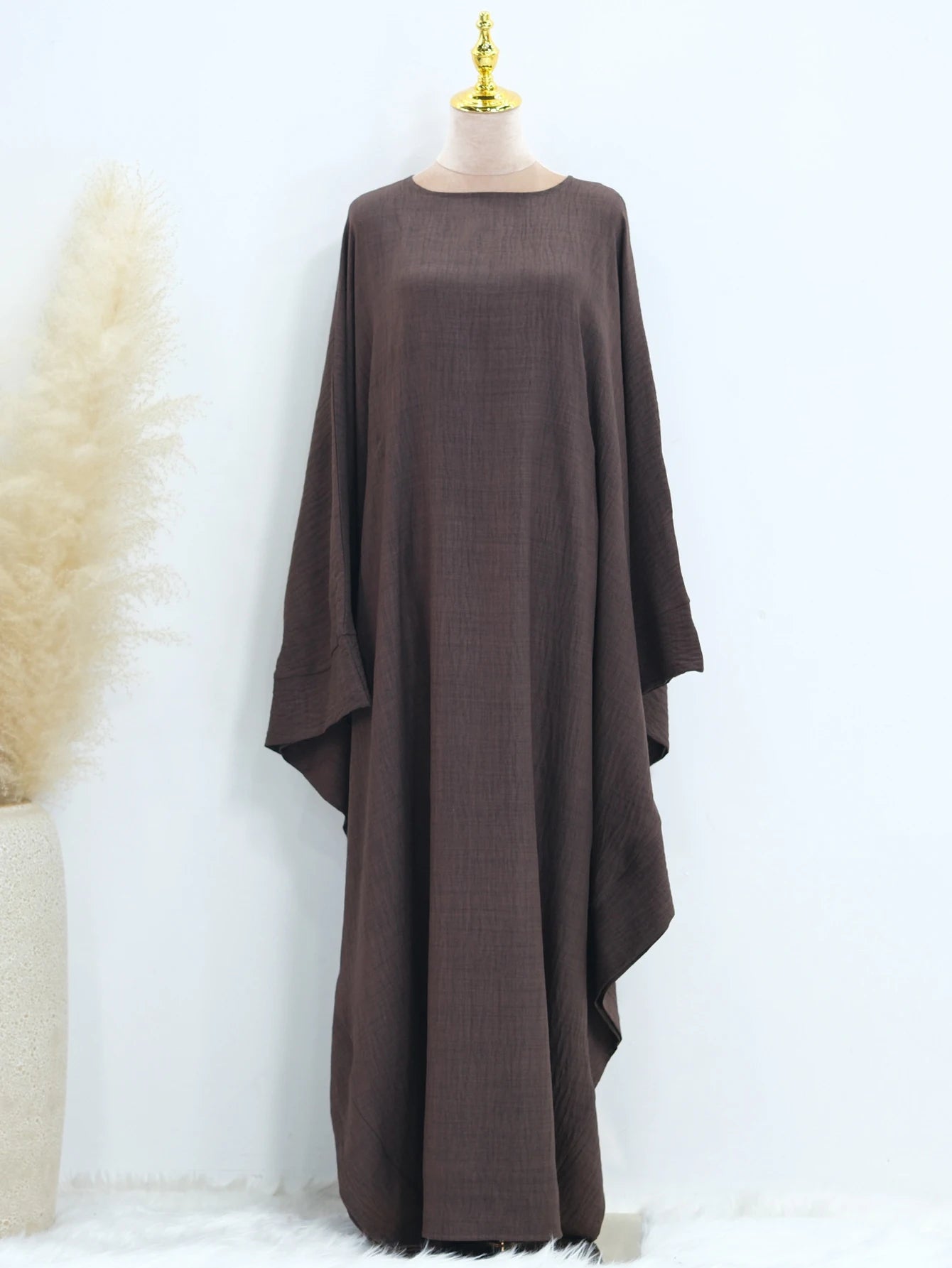 Dubai Kaftan Prayer Robe - Elegant Batwing Sleeve Abaya for Women | Ramadan & Eid