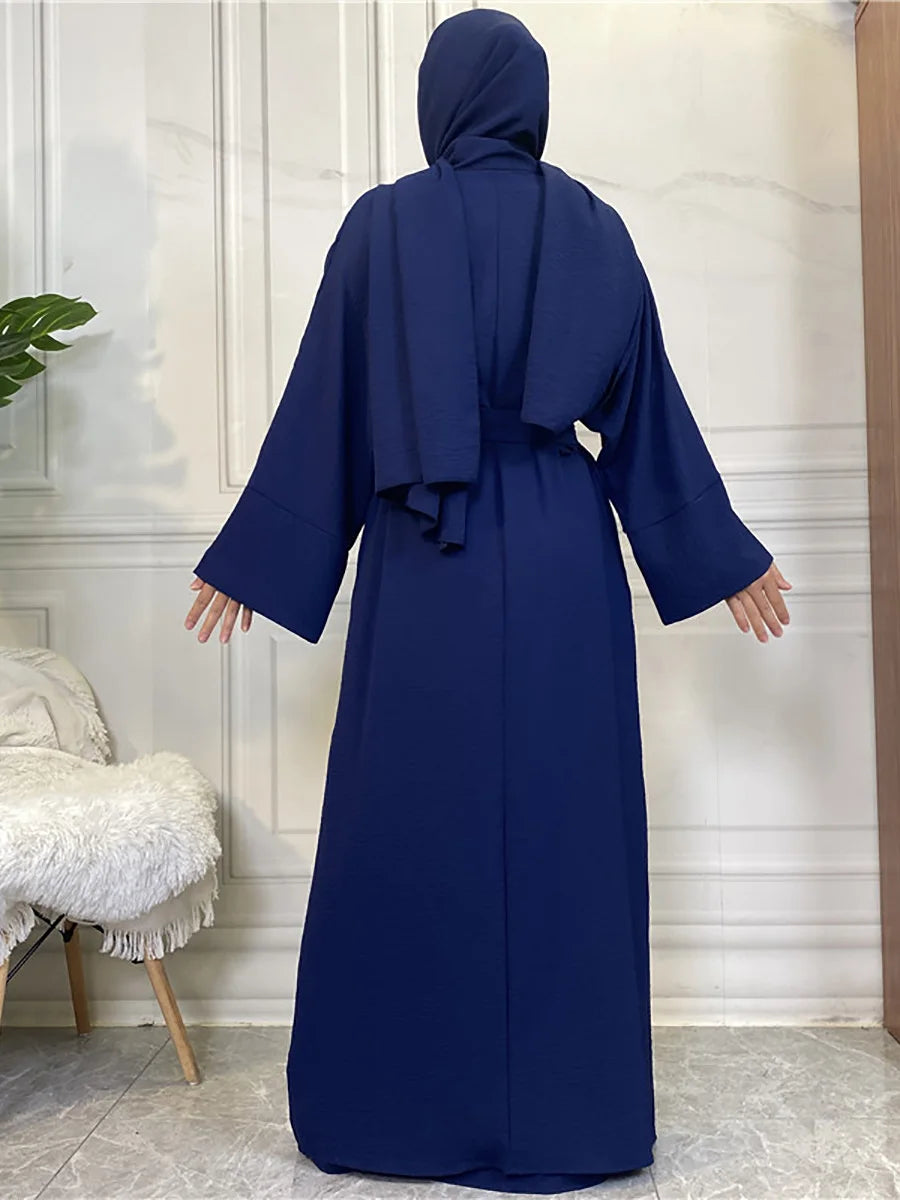 Complete Abaya Suit with Hijab - Modest Cardigan Set