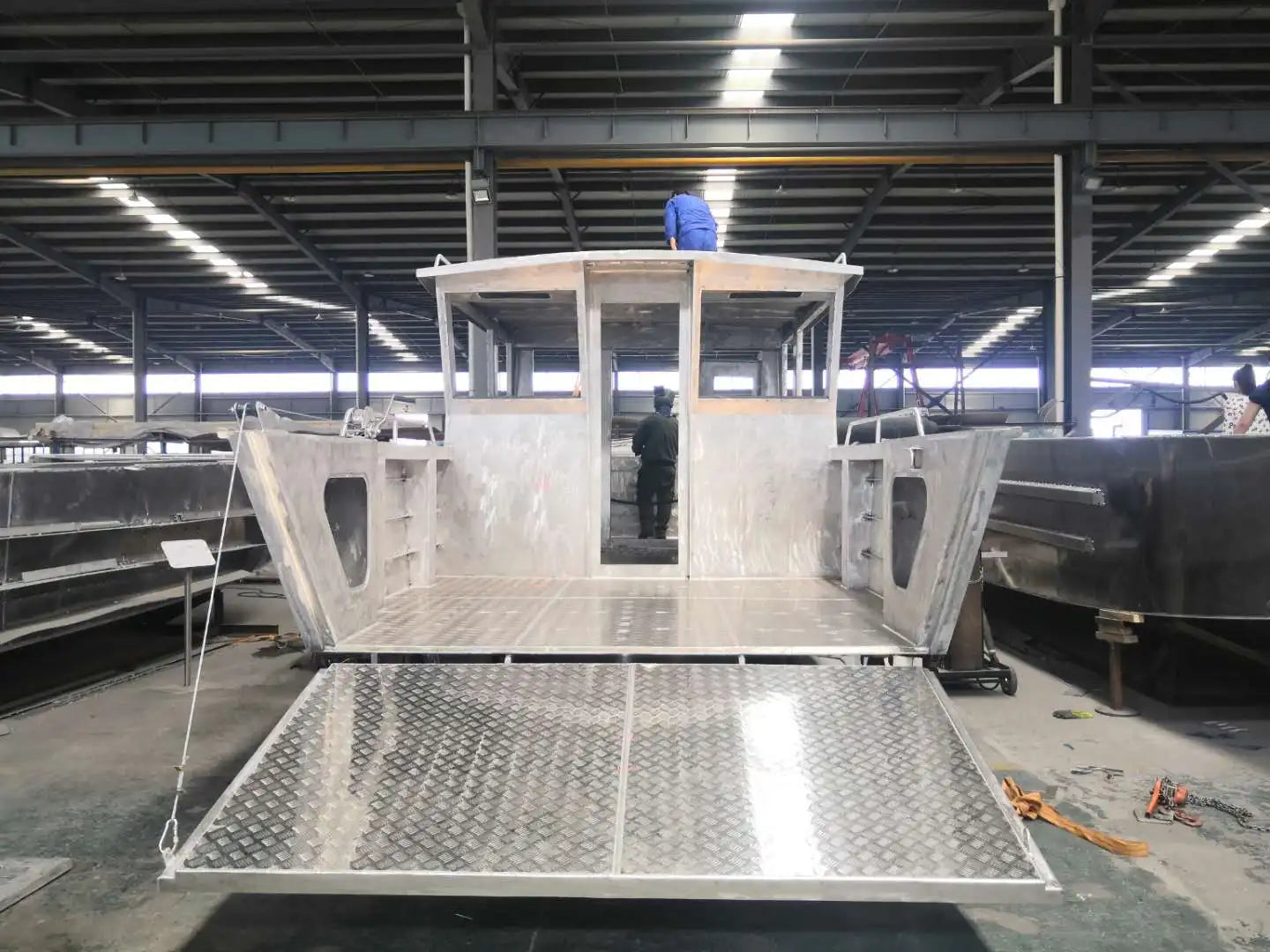 50ft Aluminum Landing Craft Cargo Barge - 15M Transportation Boat