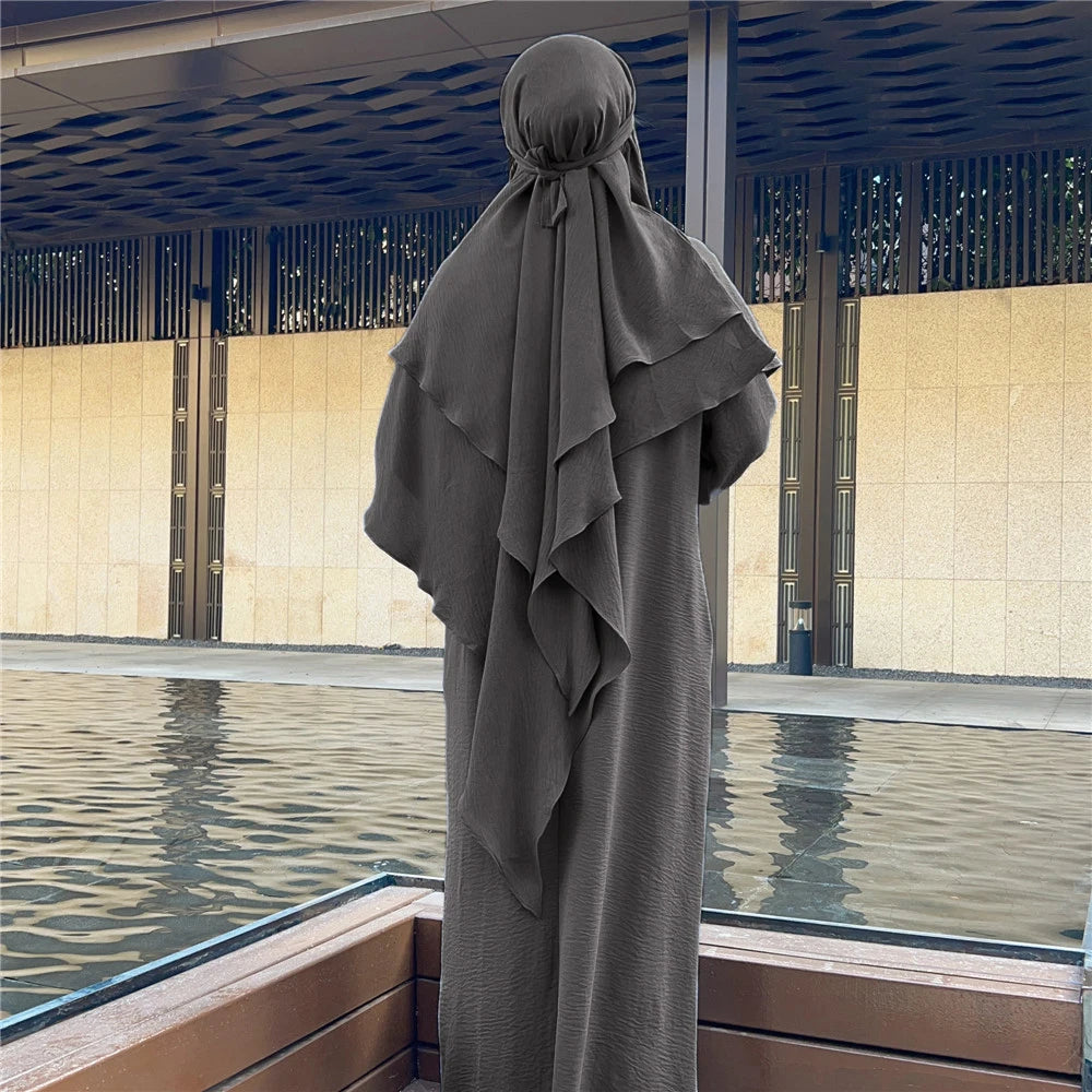 Long Khimar Prayer Garment - Overhead Hijab Pullover