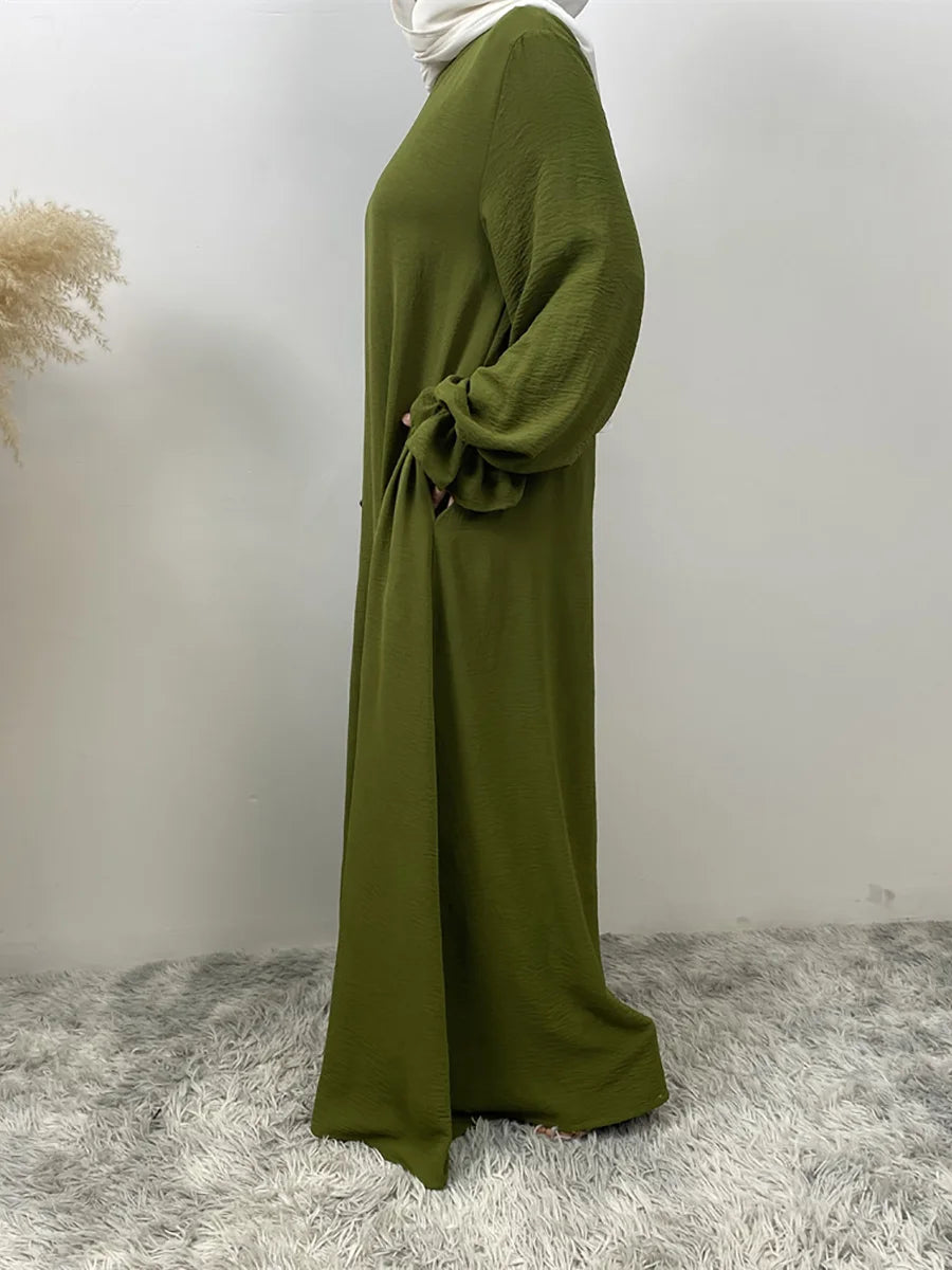 Luxury Dubai Kaftan Abaya with Pockets - Elegant Long Dress for Women | Ramadan & Eid