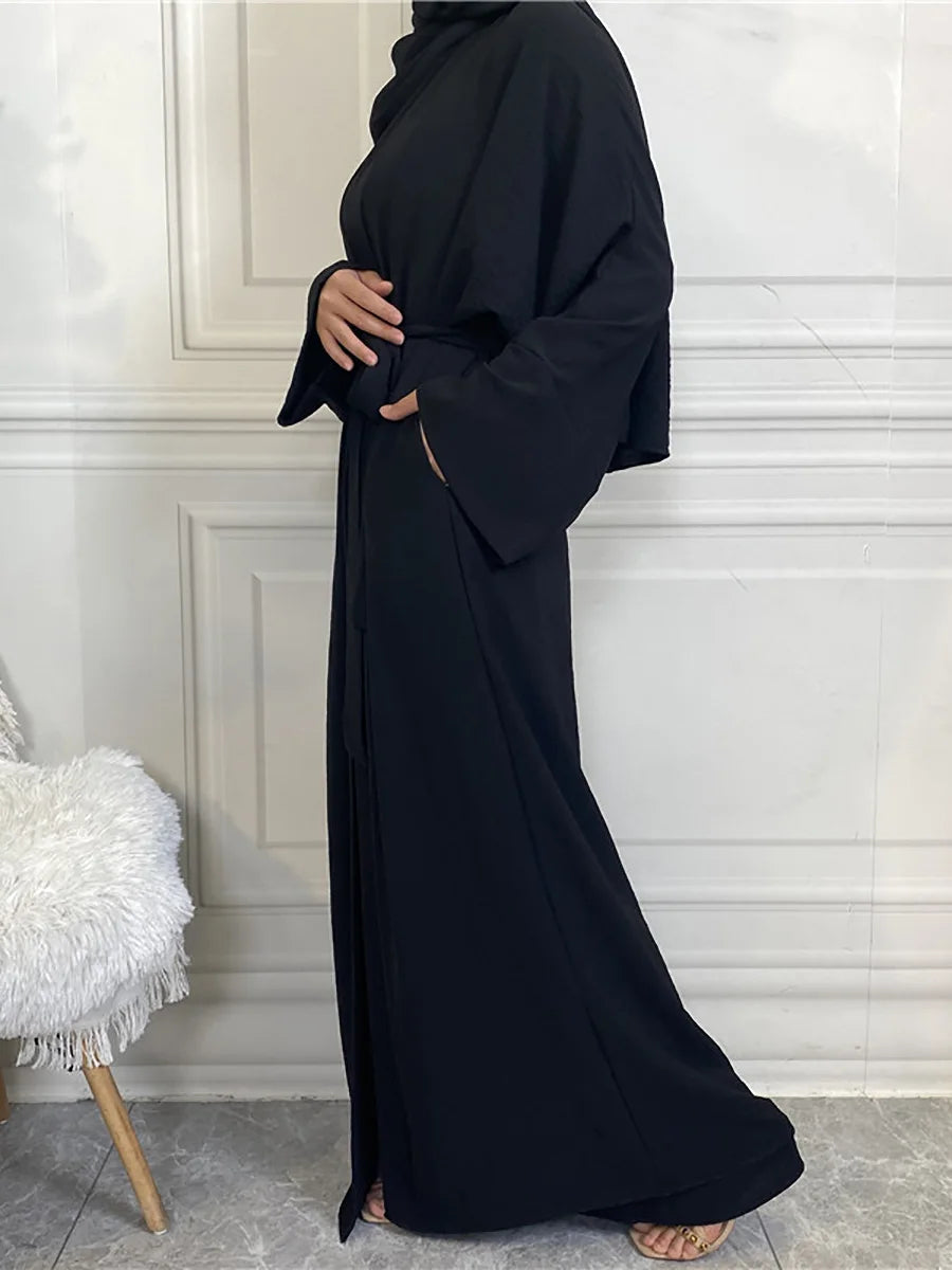Complete Abaya Suit with Hijab - Modest Cardigan Set