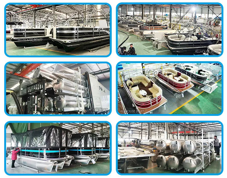 25ft Aluminum Pontoon Houseboat — Outboard Engine | 12–15 Persons