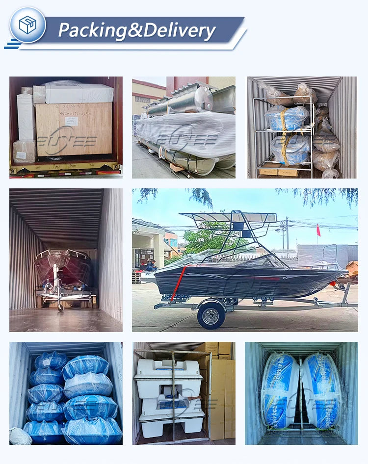 18ft Fiberglass Fishing Boat - 5.5M Leisure Boat with Outboard Motor