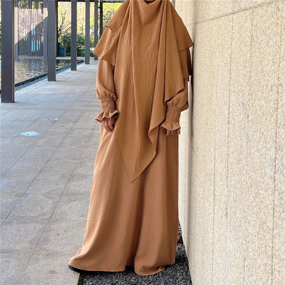 Long Khimar Prayer Garment - Overhead Hijab Pullover