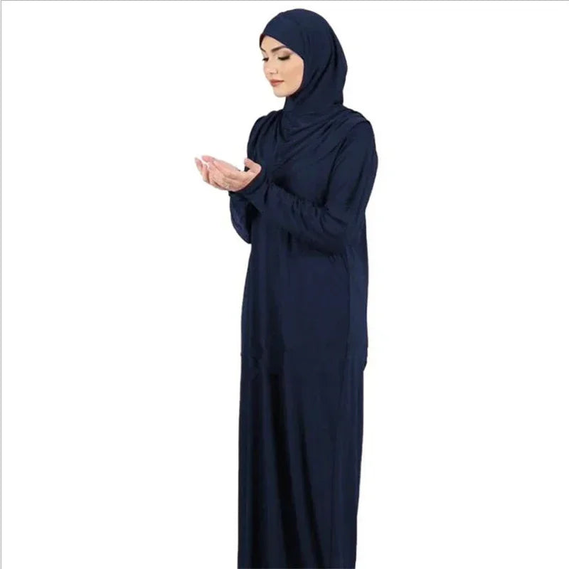 One-Piece Hooded Khimar Prayer Dress - Overhead Hijab Abaya for Women | Ramadan Salah