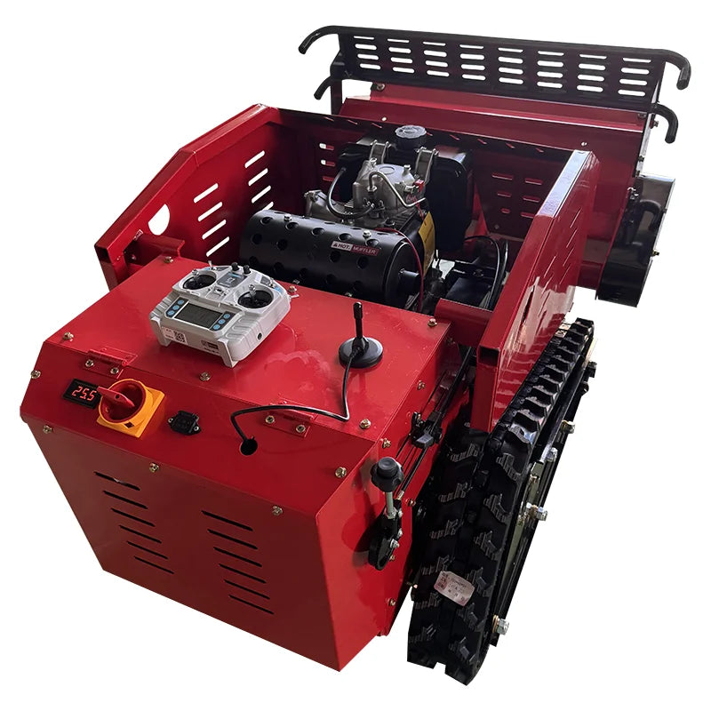 80cm Remote-Control Crawler Weeding Machine – Professional Orchard Grass Cutter