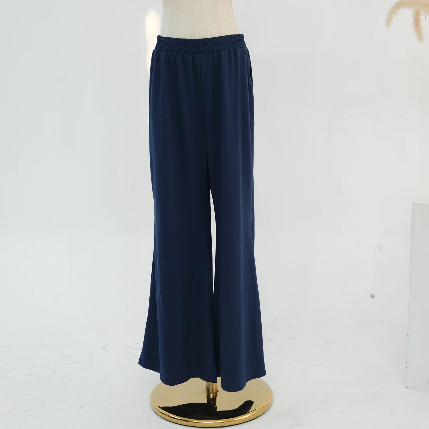 Plain 2-Piece Set - Top & Pants Modest Outfit