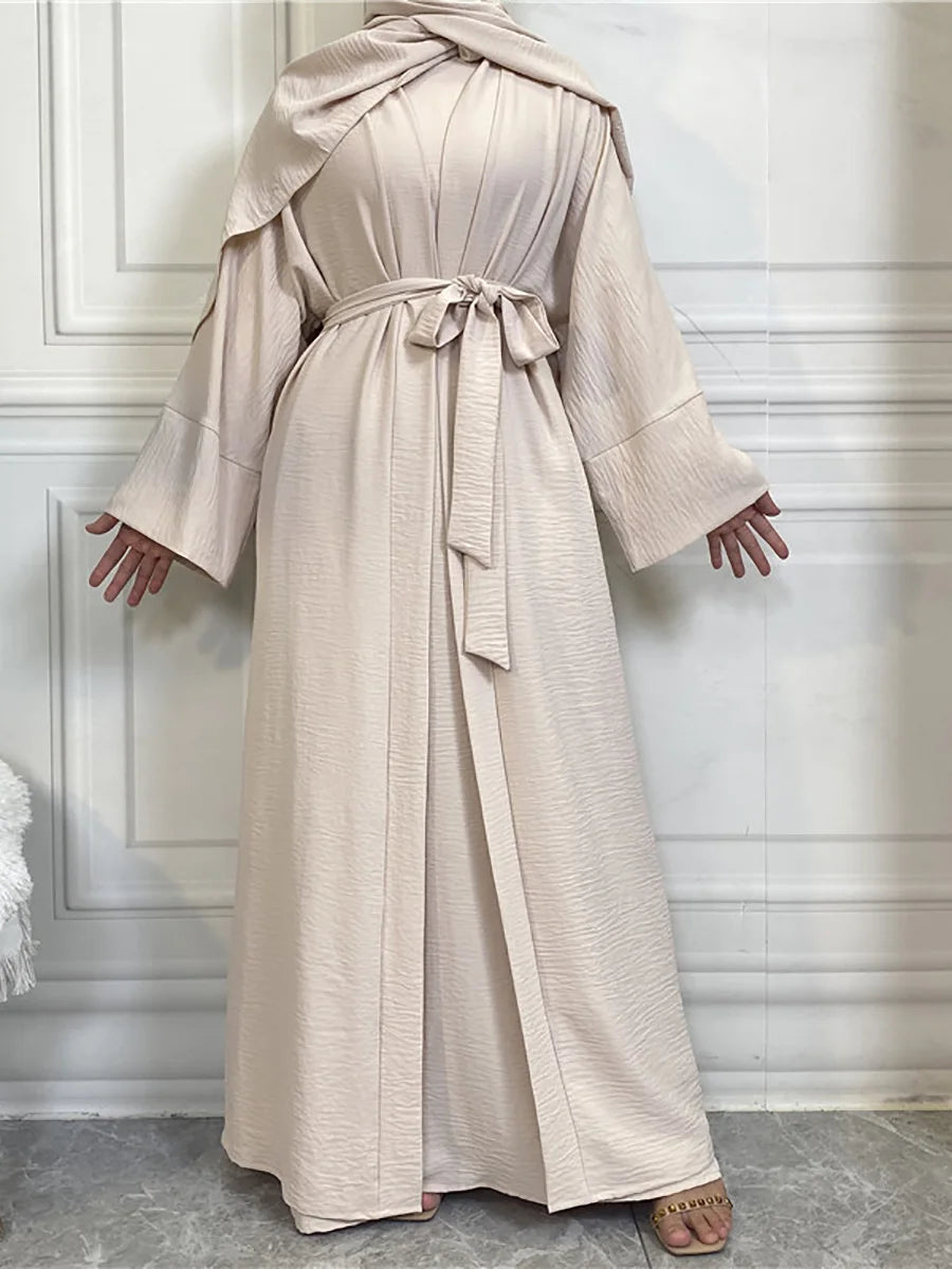 Complete Abaya Suit with Hijab - Modest Cardigan Set