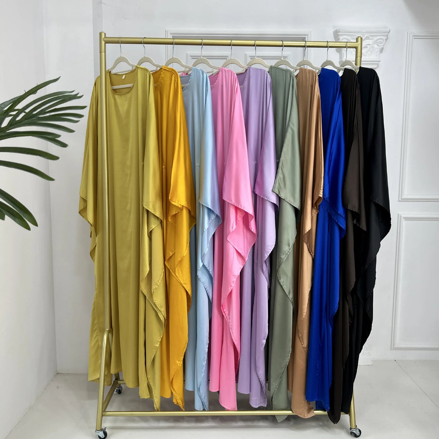 Butterfly Sleeve Abaya with Belt - Elegant Party Dress