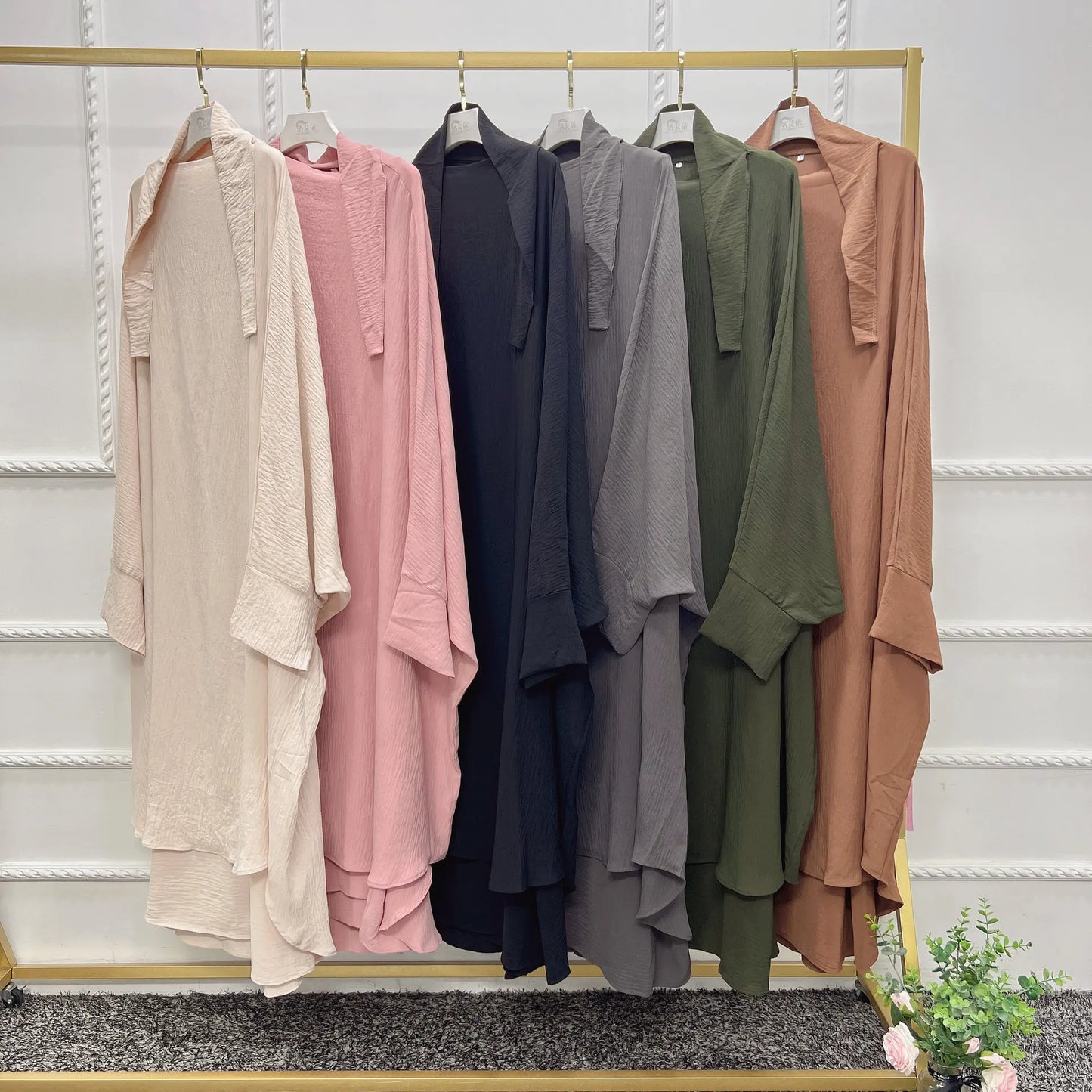 Long Khimar Prayer Set - 2 Piece Pullover Jilbab for Women