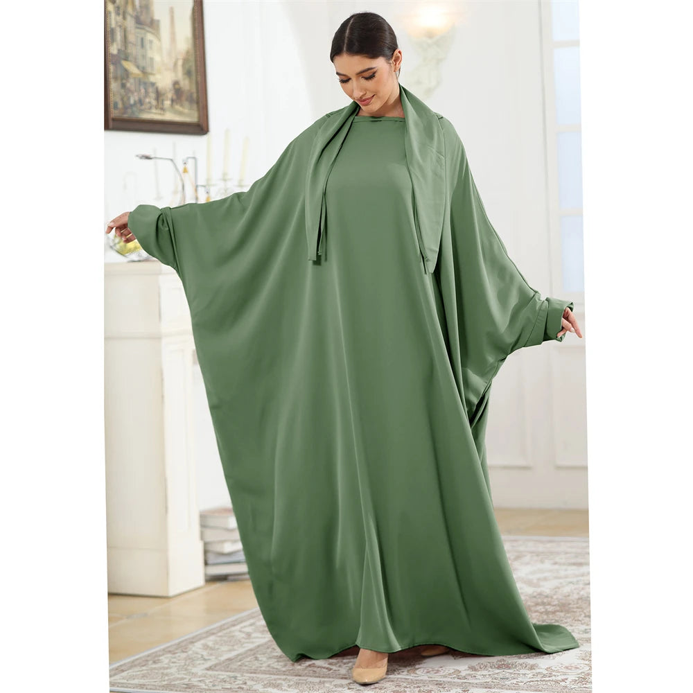 Butterfly Sleeve Prayer Abaya - Modest Ramadan Kaftan